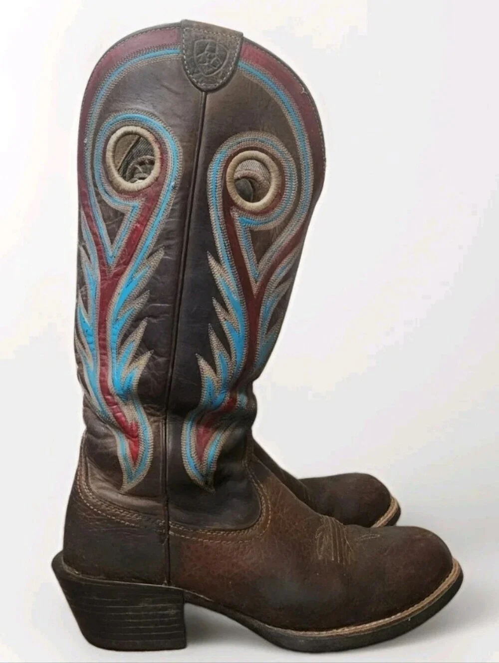 Ariat Western Boots 7D Sport Round Toe Buckaroo 10014058 Leather Cowboy Ranch